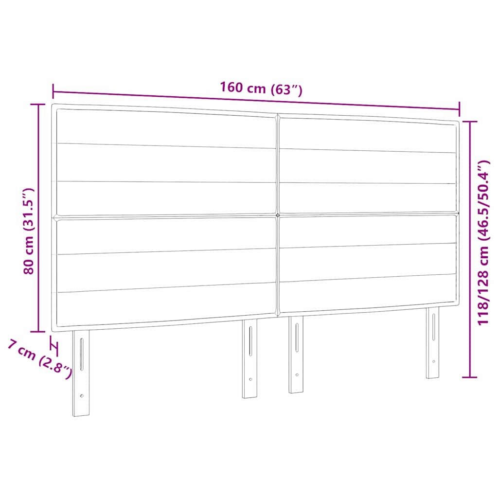 LED glava postelje z LED lučmi krema 160 cm Poliester - slika 10