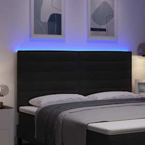 LED hlavová deska s LED pásky s čelo Černý 180 cm textil - obrázek 4