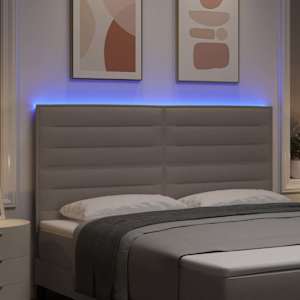 LED hlavová deska s LED pásky s čelo Taupe 180 cm textil - obrázek 4