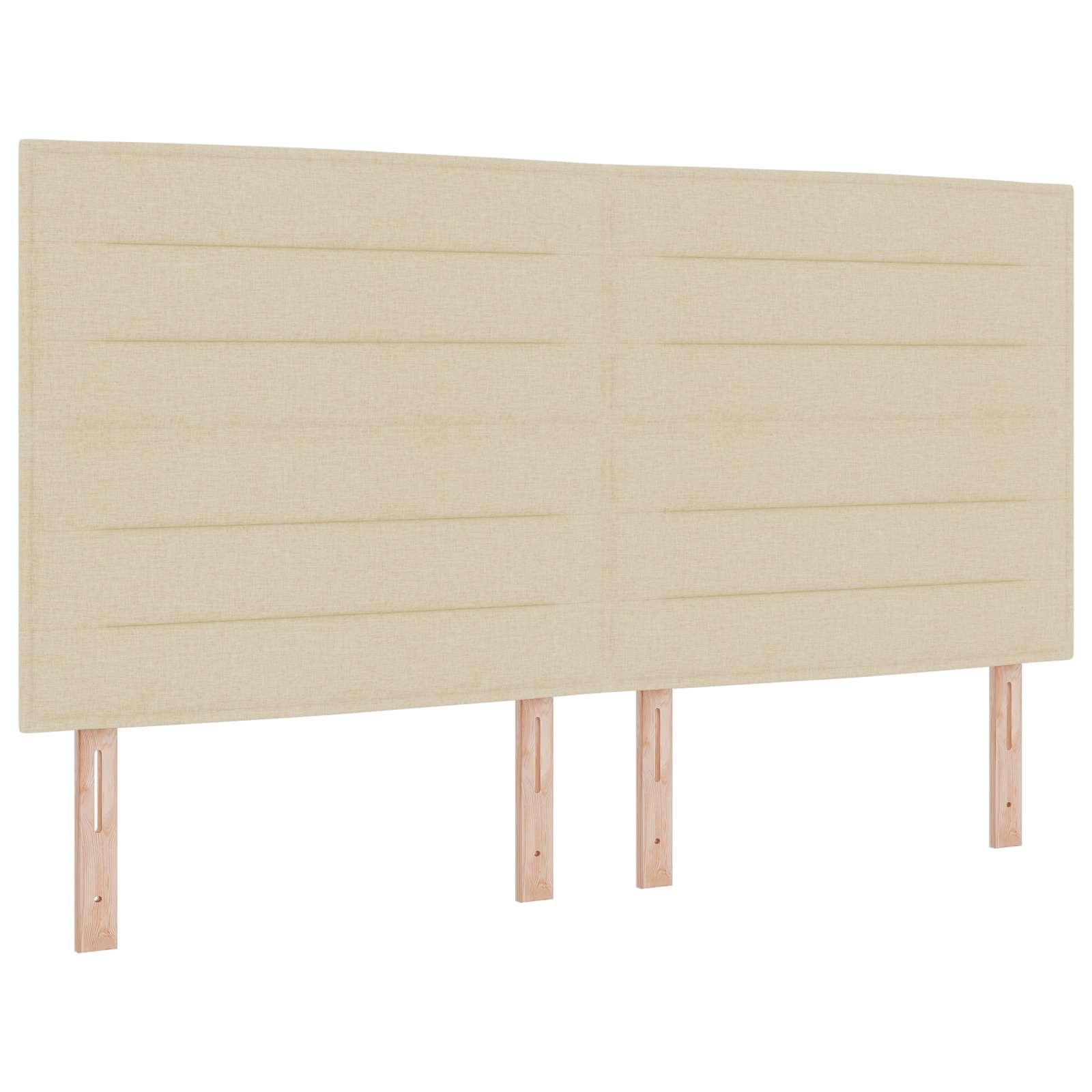 Thumbnail - vidaXL LED Kopfteil mit LED-Lichtleisten Creme 180 cm Stoff