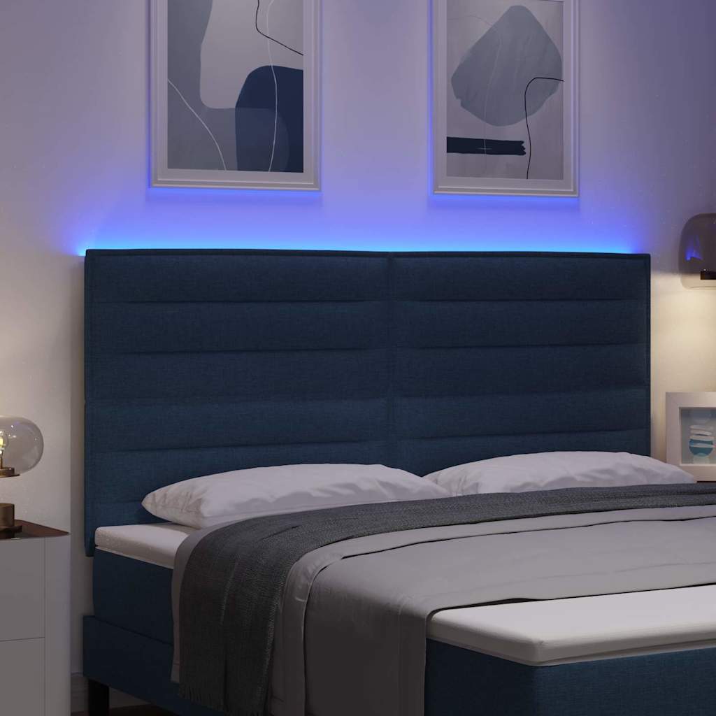 LED hlavová deska s LED pásky s čelo Modrá 180 cm textil - obrázek 4