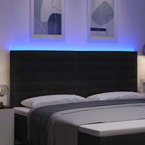 LED hlavová deska s LED pásky s čelo Černý 200 cm textil - obrázek 4