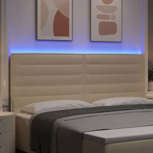 LED hlavová deska s LED pásky s čelo Krémová 200 cm textil - obrázek 4