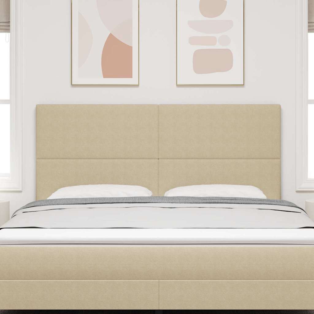 Thumbnail - vidaXL LED Kopfteil mit LED-Lichtleisten Grau-Grün 180 cm Polyester