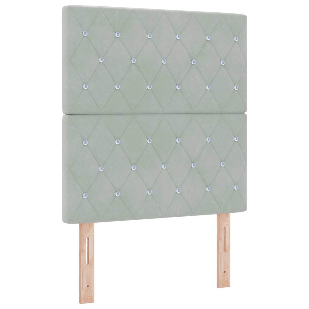 LED-pääty, vaaleanharmaa, 80 cm, sametti