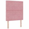 vidaXL LED peatoed LED-ribadega peaga Roosa 80 cm Samet