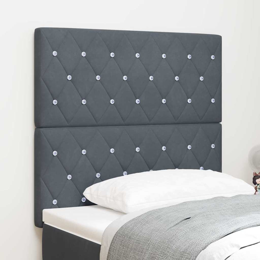 LED-pääty tumma harmaa 90 cm sametti