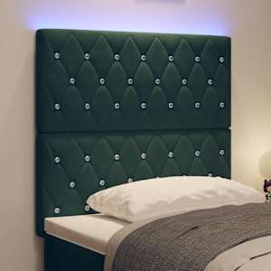 LED hlavová deska s čelo Tmavě zelená 90 cm Polyester - obrázek 4