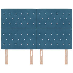 LED hlavová deska s čelo Tmavě modrá 160 cm Polyester - obrázek 5