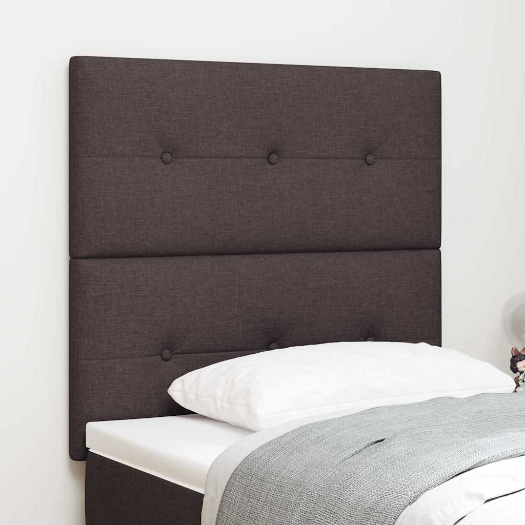 LED Hovedgavl Mørkebrun 80 cm Stof
