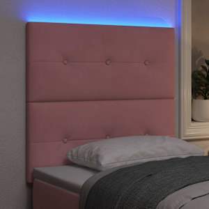 LED hlavová deska s LED pásky Růžová 80 cm samet - obrázek 4