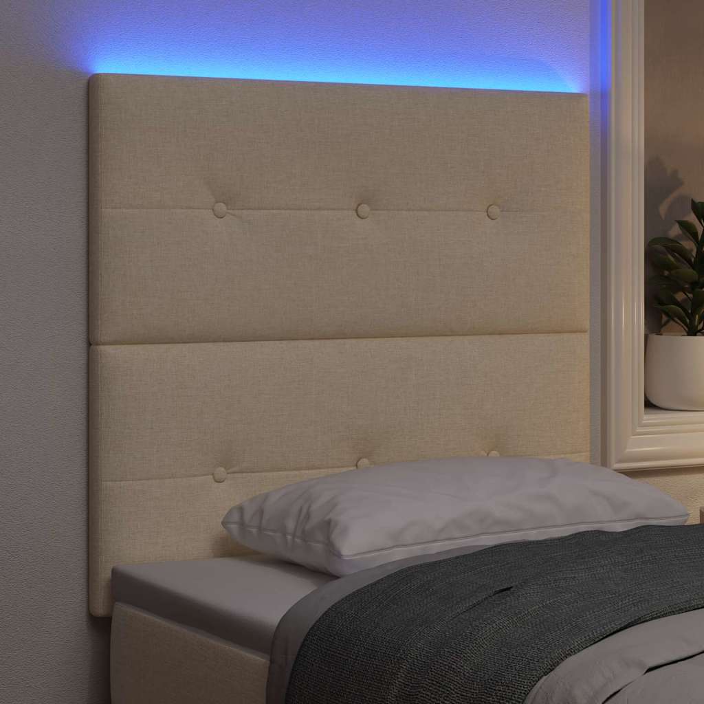 LED hlavová deska s LED pásky s čelo Krémová 100 cm textil - obrázek 4