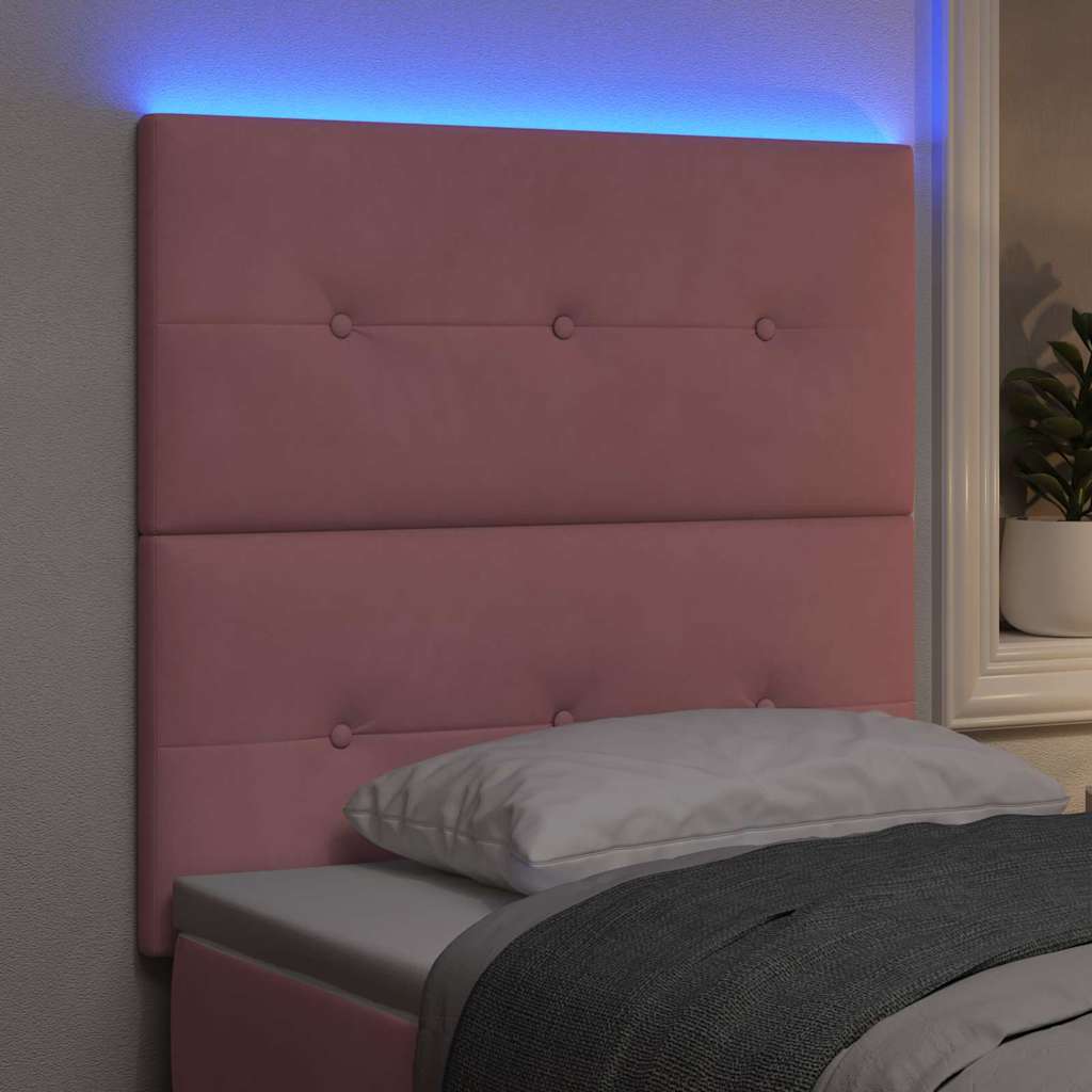 LED hlavová deska s LED pásky Růžová 100 cm samet - obrázek 4