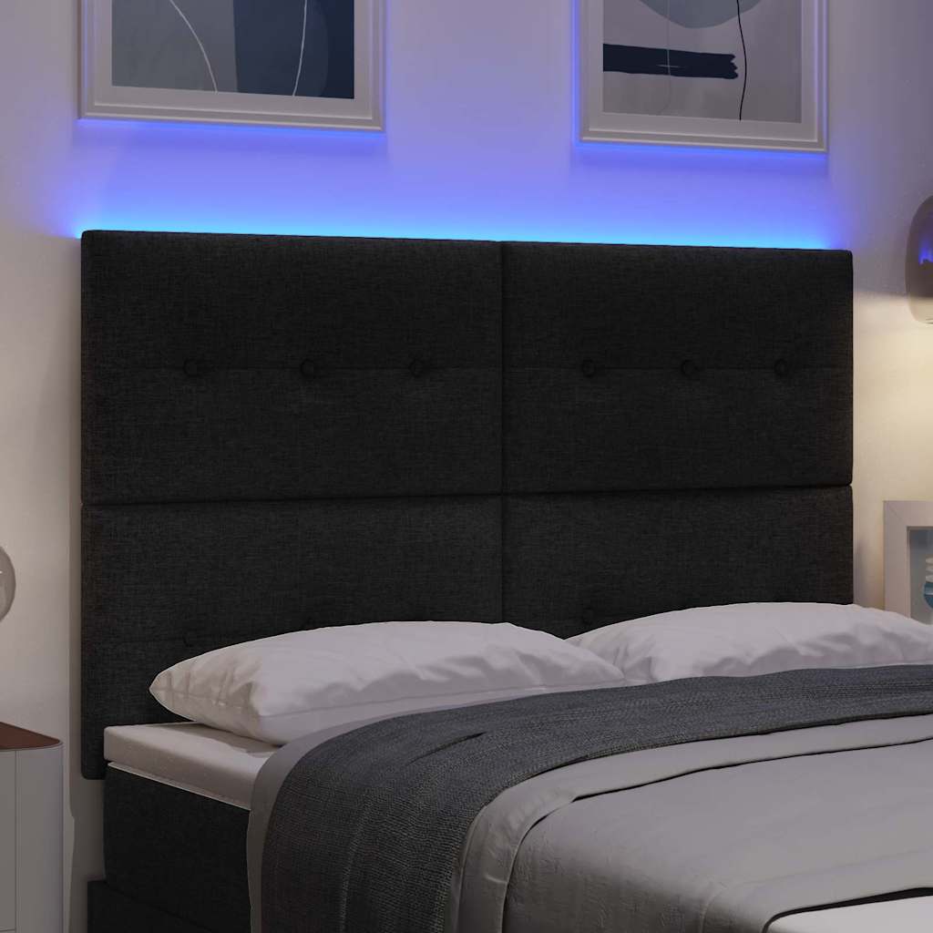 LED hlavová deska s LED pásky s čelo Černý 144 cm textil - obrázek 4