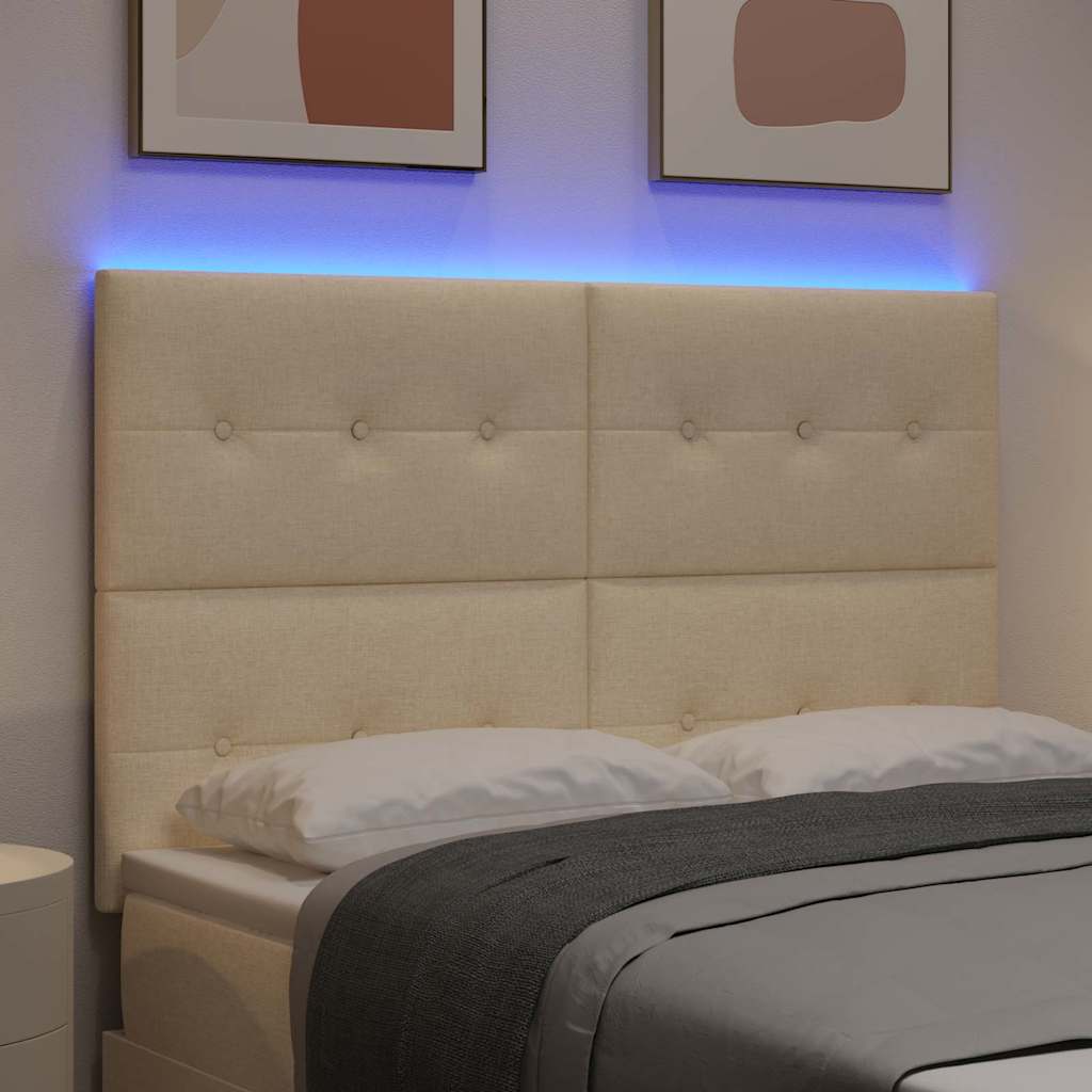 LED hlavová deska s LED pásky s čelo Krémová 144 cm textil - obrázek 4