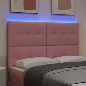LED hlavová deska s LED pásky Růžová 160 cm samet - obrázek 4