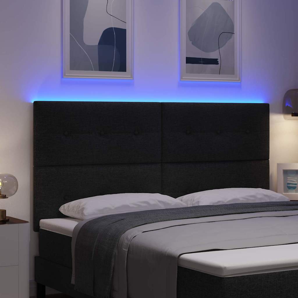 LED hlavová deska s LED pásky s čelo Černý 180 cm textil - obrázek 4