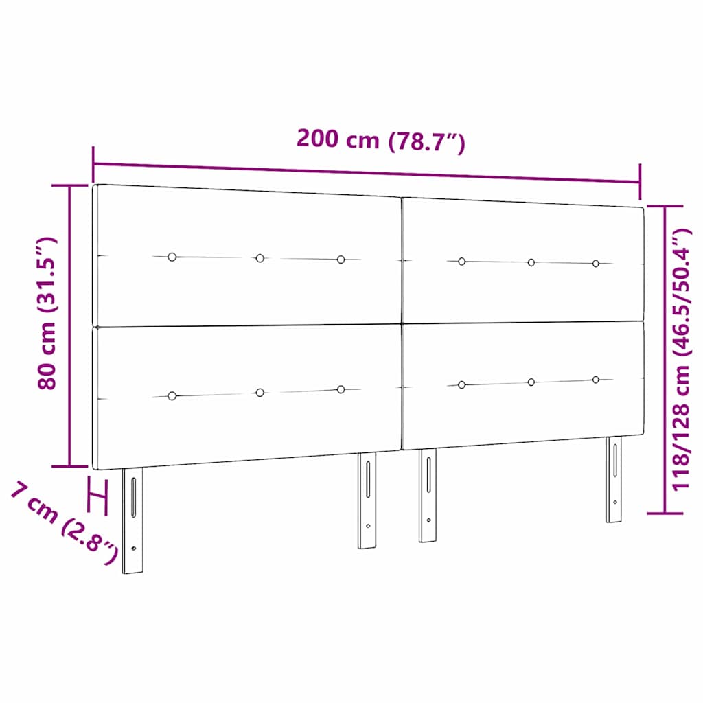 LED hlavová deska s LED pásky s čelo Krémová 200 cm textil - obrázek 10