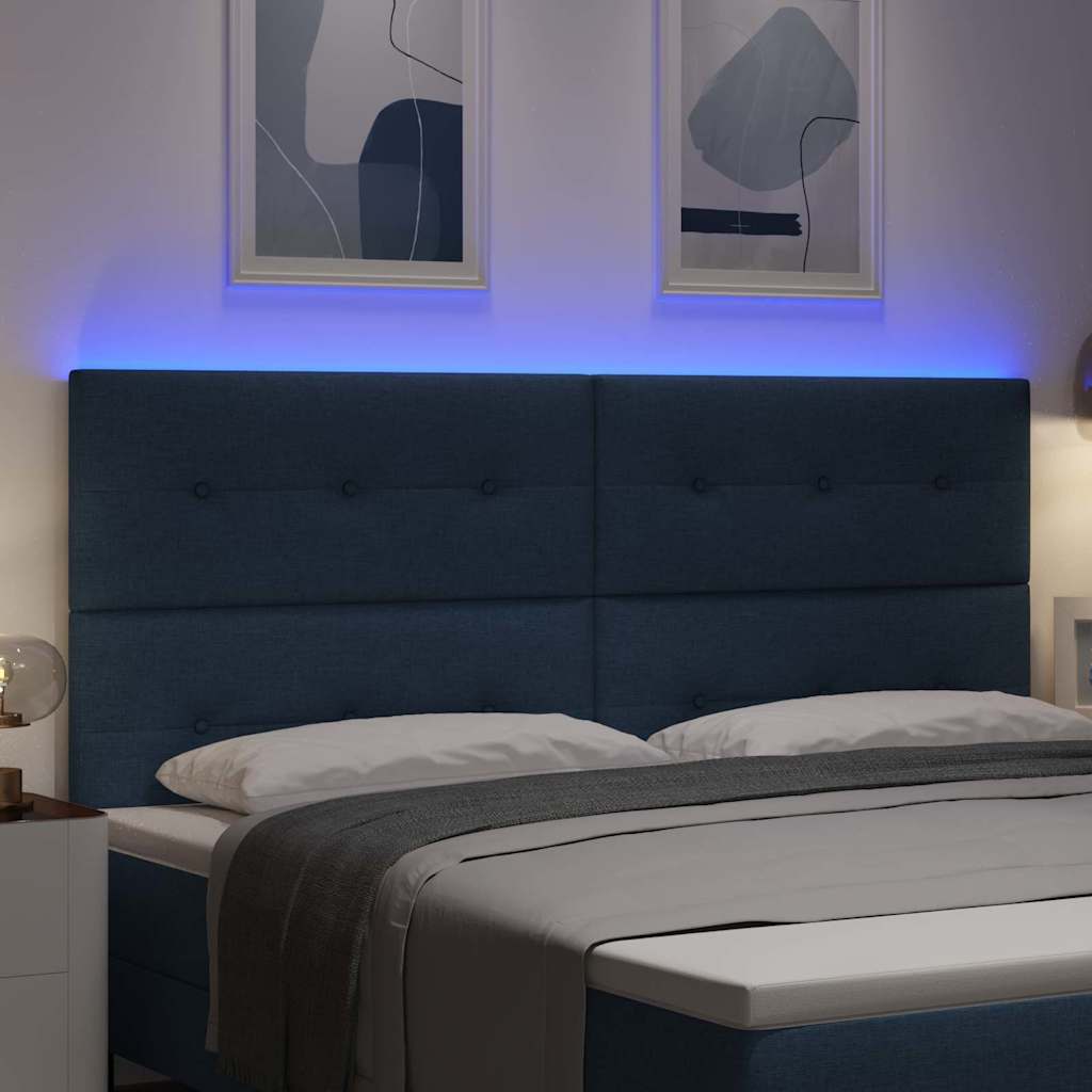 LED hlavová deska s LED pásky s čelo Modrá 200 cm textil - obrázek 4