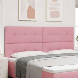 LED glava postelje z LED trakami Roza 200 cm Žamet