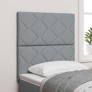 LED hlavová deska Světle šedá 80 cm textil - obrázek 1