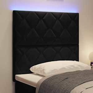 LED hlavová deska Černý 90 cm samet - obrázek 4