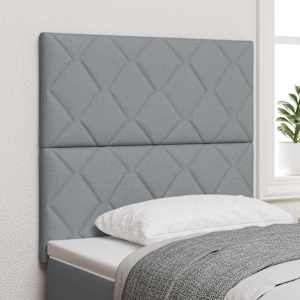 LED hlavová deska Světle šedá 100 cm textil - obrázek 1