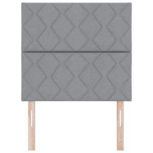 LED hlavová deska Světle šedá 100 cm textil - obrázek 5