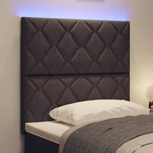 LED hlavová deska Hnědá 100 cm textil - obrázek 4