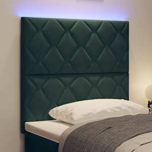 LED hlavová deska Tmavě zelená 100 cm samet - obrázek 4