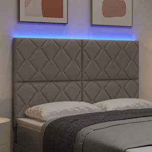 LED hlavová deska Taupe 160 cm textil - obrázek 4