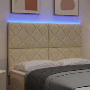 LED hlavová deska Krémová 160 cm textil - obrázek 4