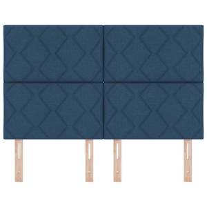 Čelo postele Modrá 160 cm textil - obrázek 5