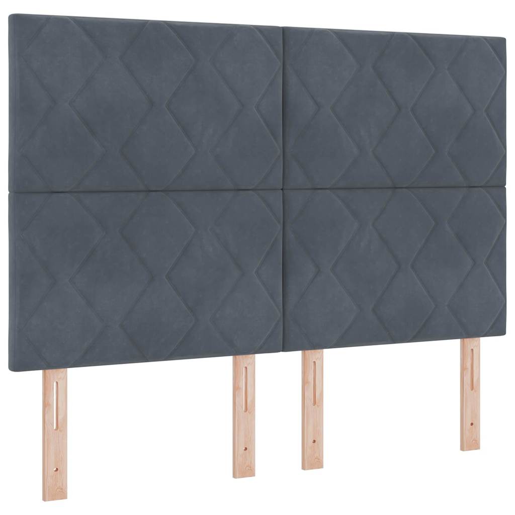 LED-pääty Timanttilevy-muotoilulla Tummanharmaa 160 cm Velvet