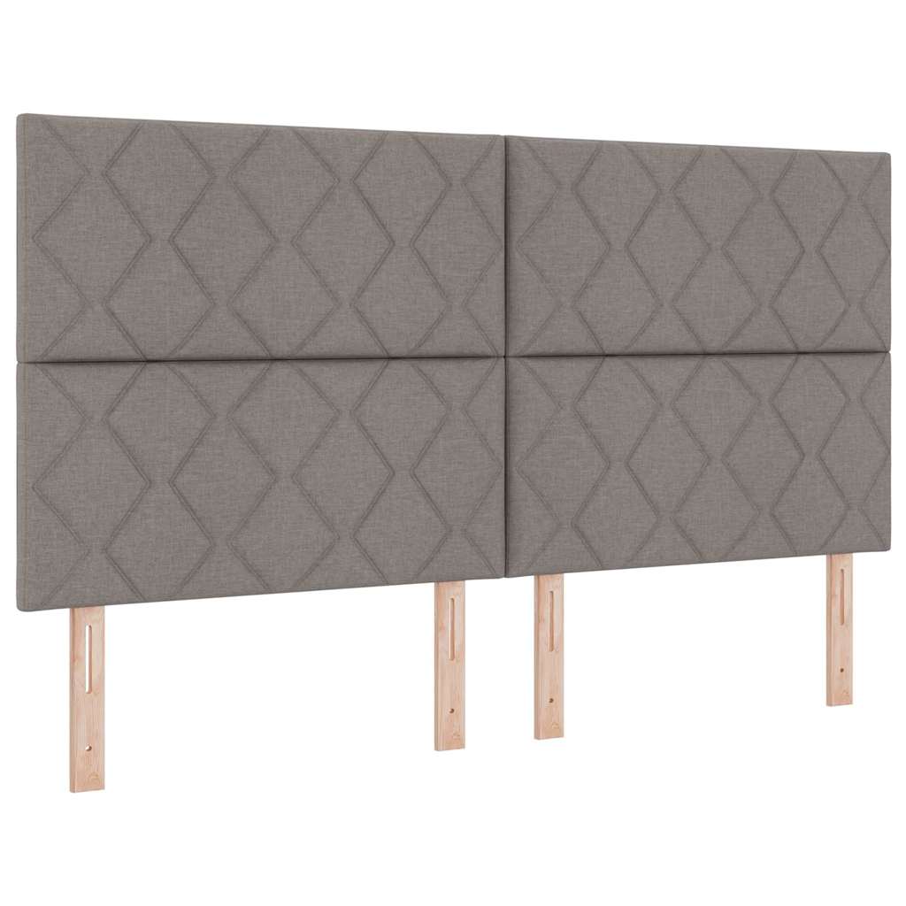 Thumbnail - vidaXL Kopfteil mit LED -Streifenleuchten Taupe 180 cm Stoff