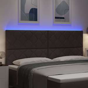 LED hlavová deska Světle šedá 200 cm textil - obrázek 4