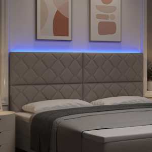 LED hlavová deska Taupe 200 cm textil - obrázek 4