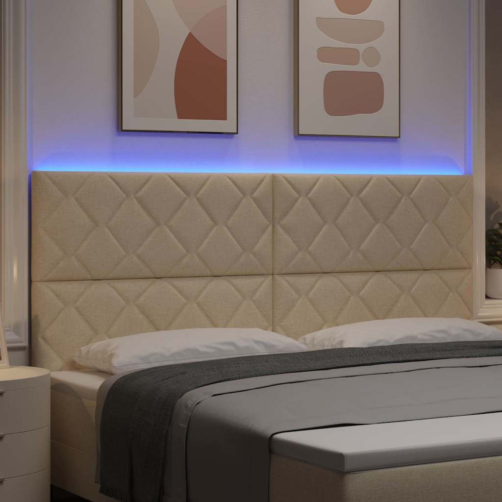 LED hlavová deska Krémová 200 cm textil - obrázek 4
