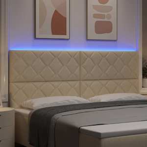 LED hlavová deska Krémová 200 cm textil - obrázek 4
