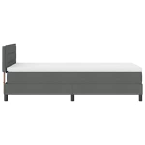 Postel s boxspringem s čelo Tmavě šedá 80 x 200 cm textil - obrázek 8