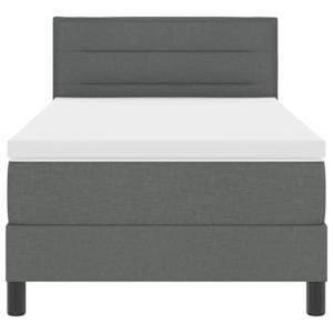 Postel s boxspringem s čelo Tmavě šedá 90 x 190 cm textil - obrázek 7