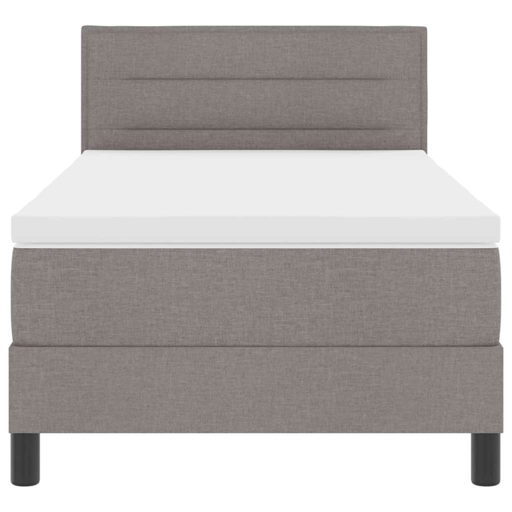 Postel s boxspringem s čelo Taupe 100 x 200 cm textil - obrázek 7