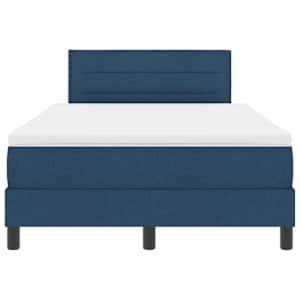 Postel s boxspringem s čelo Modrá 120 x 190 cm textil - obrázek 7