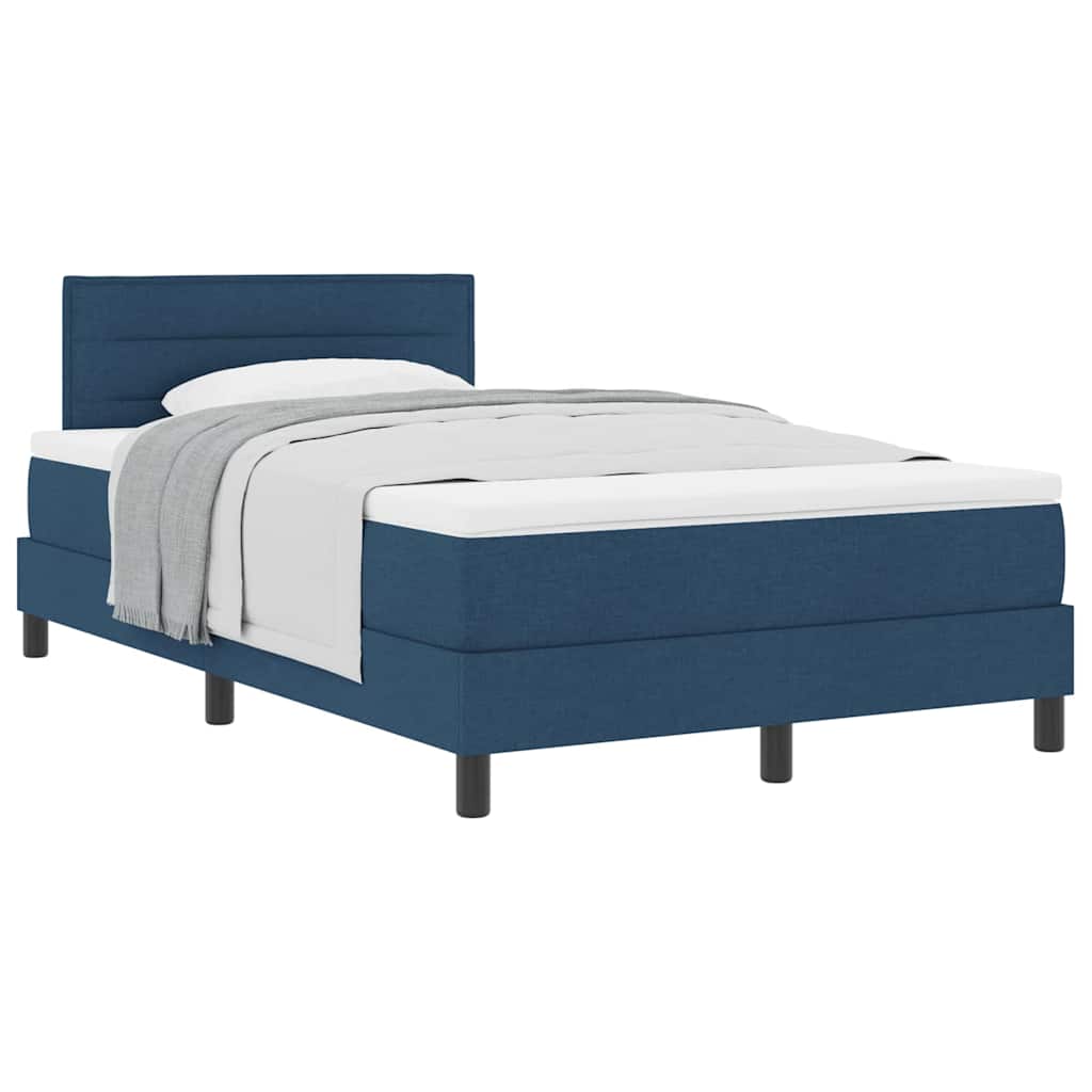 Thumbnail - vidaXL Boxspringbett mit Matratze mit Matratze Blau 120 x 190 cm Stoff