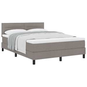 Postel s boxspringem s čelo Taupe 140 x 190 cm textil - obrázek 2