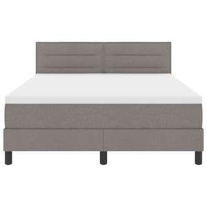 Postel s boxspringem s čelo Taupe 140 x 190 cm textil - obrázek 7