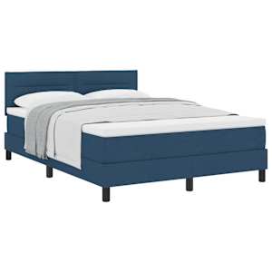 Postel s boxspringem s polštářem Modrá 160 x 200 cm textil - obrázek 2