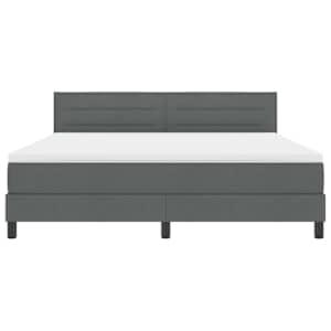Postel s boxspringem s čelo Tmavě šedá 180 x 200 cm textil - obrázek 7