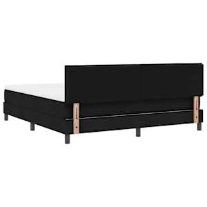 Postel s boxspringem s čelo Černý 180 x 200 cm textil - obrázek 9