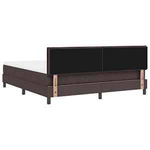 Postel s boxspringem s čelo Tmavě hnědá 180 x 200 cm textil - obrázek 9